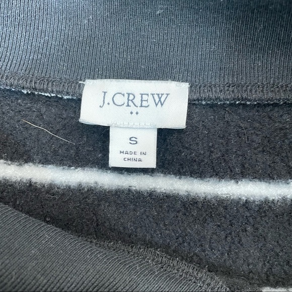 J Crew Stripe Fold Over Collar Sweater - Picture 3 of 5